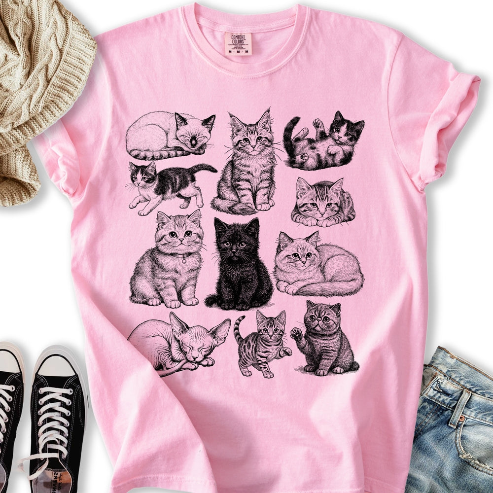 Tattoo Style Cats T-Shirt