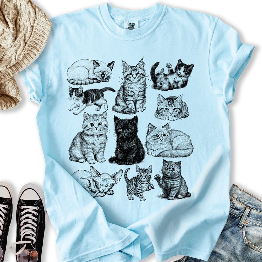 Tattoo Style Cats T-Shirt