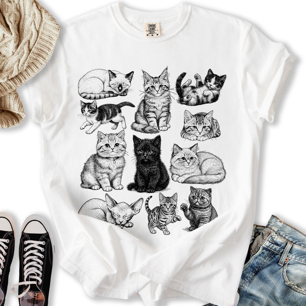 Tattoo Style Cats T-Shirt
