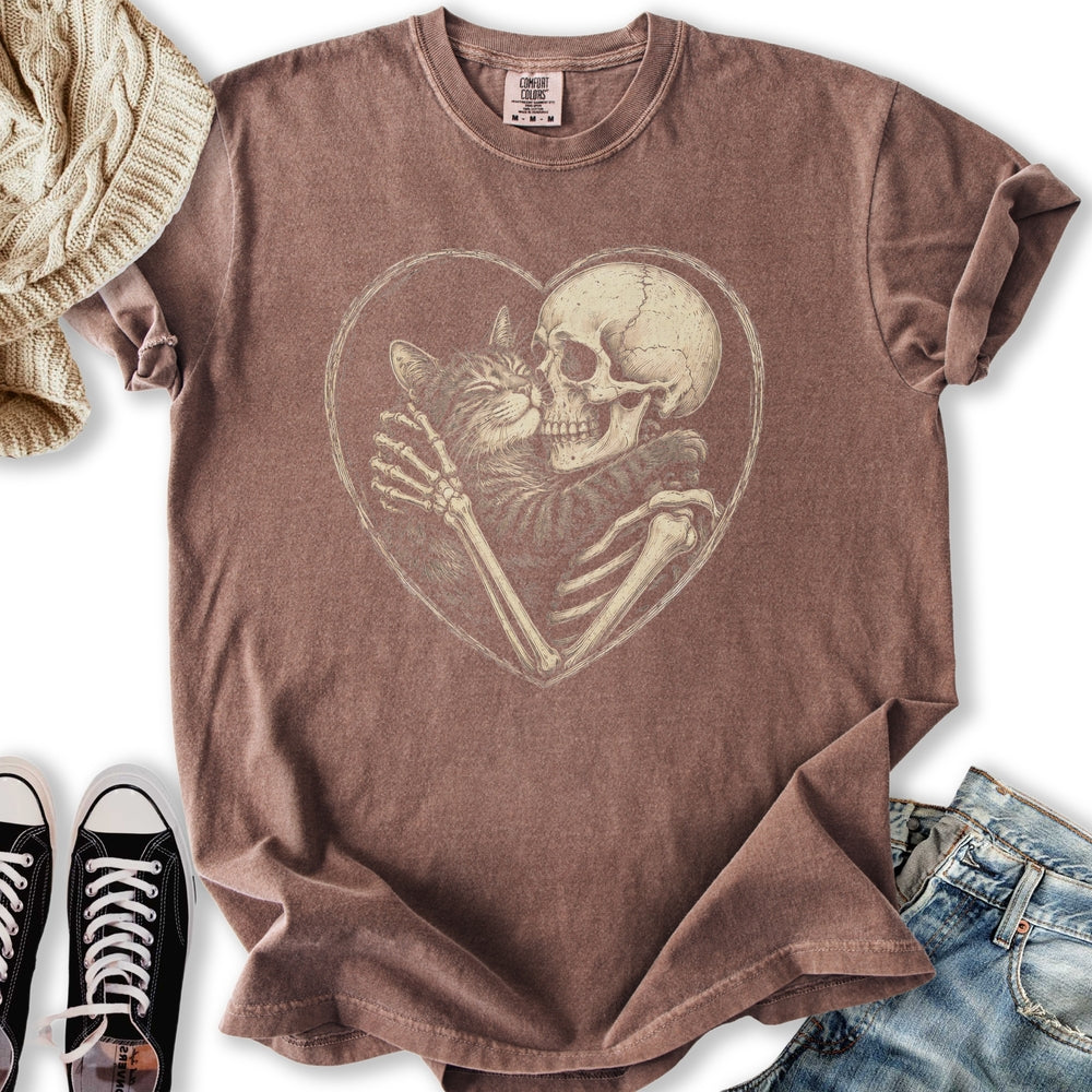 Skeleton Tabby Love T-Shirt
