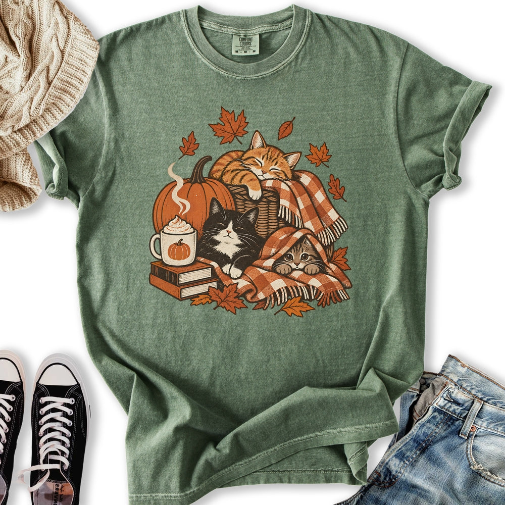 Retro Fall Cats Relaxed Tee