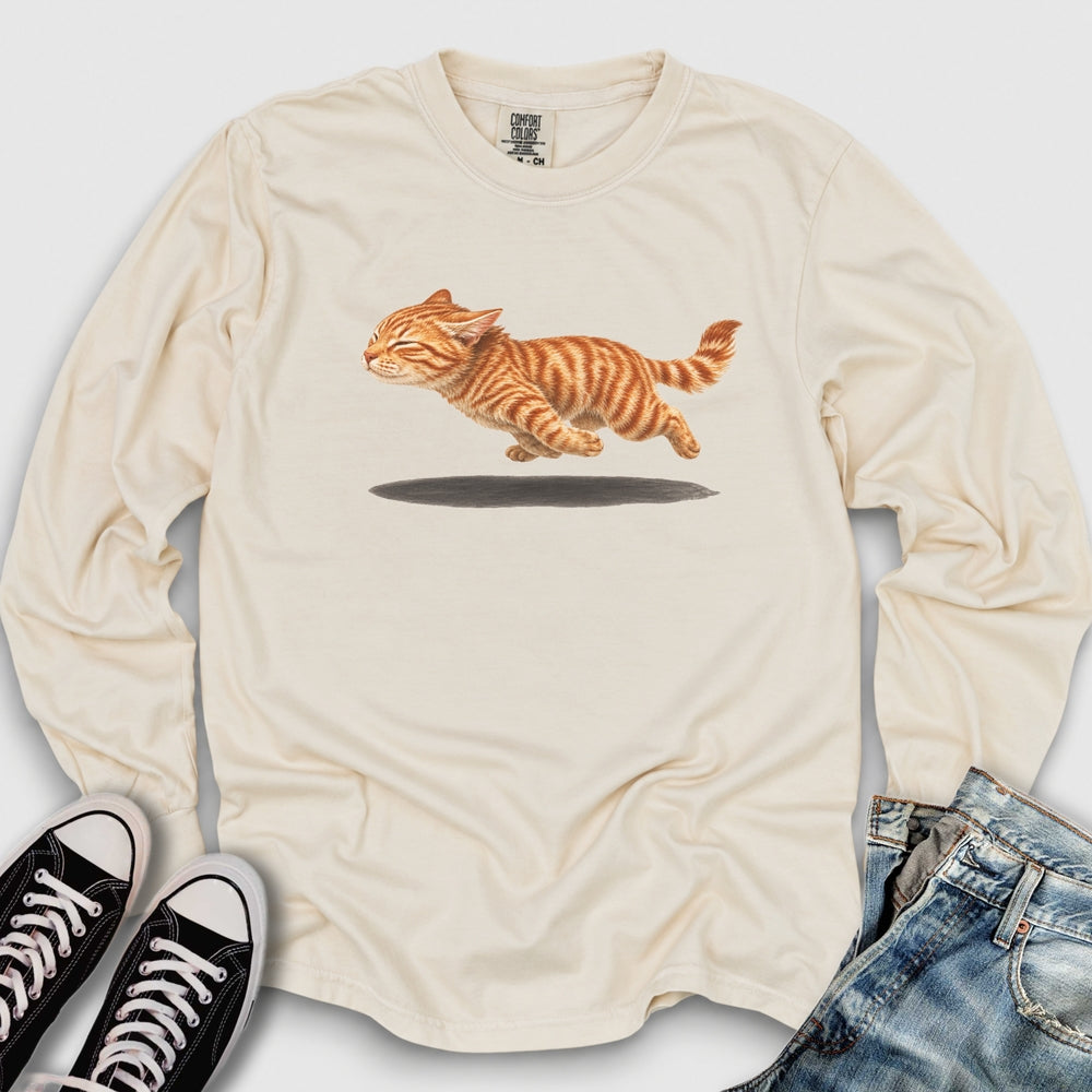 Orange Tabby Zoomies Long Sleeve Tee