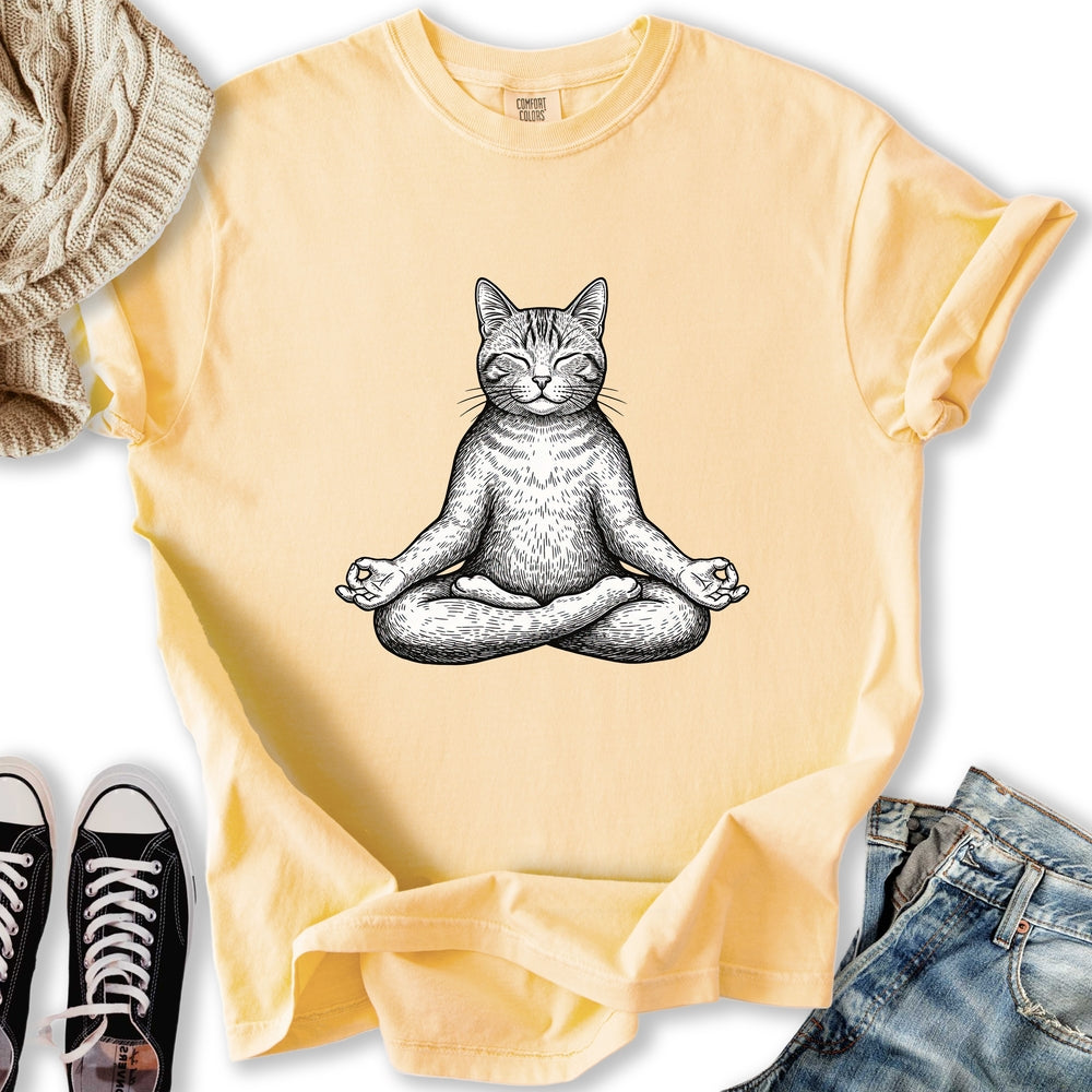 Yoga Lotus Cat T-Shirt