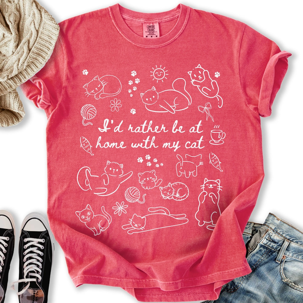 Home with my Cat T-Shirt