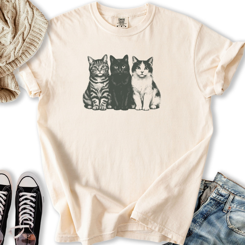 Three Cats Relaxed Tee