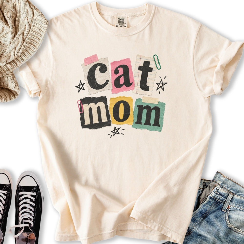Scrapbook Cat Mom Relaxed Tee