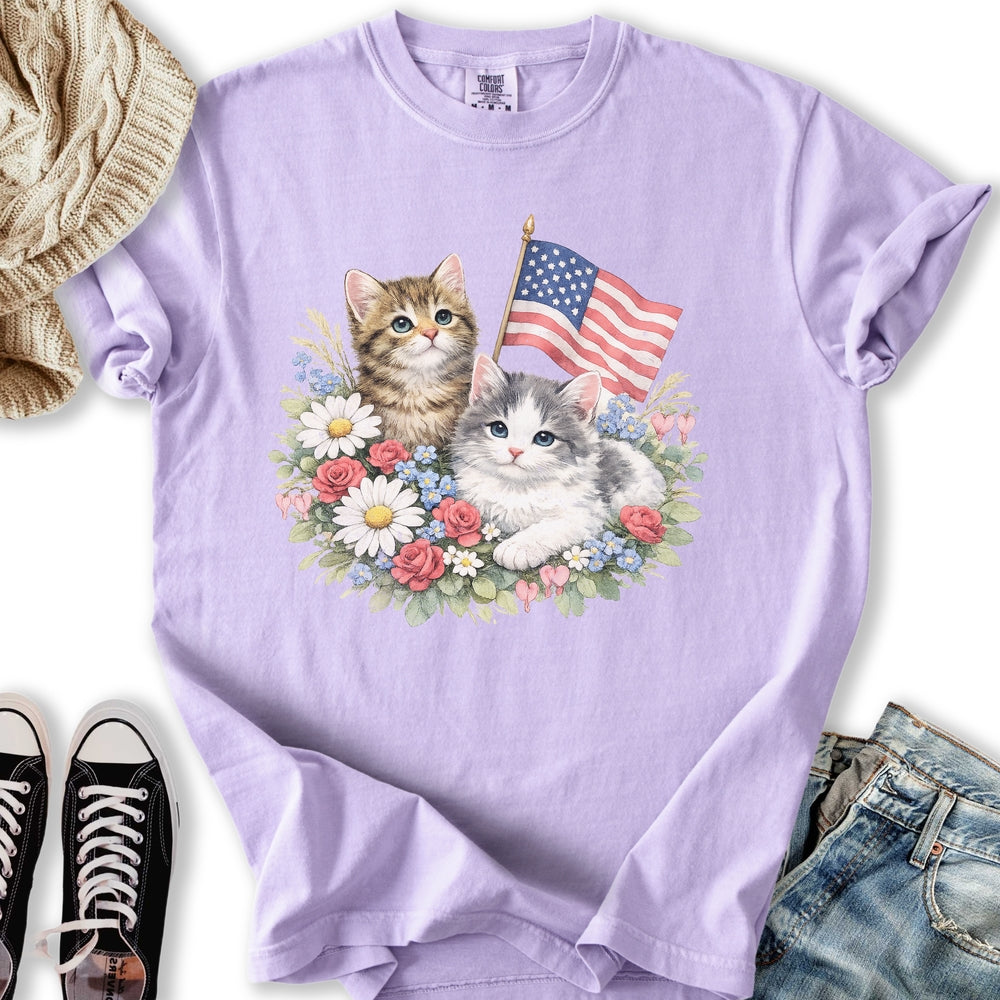 Vintage 4th July Kittens T-Shirt