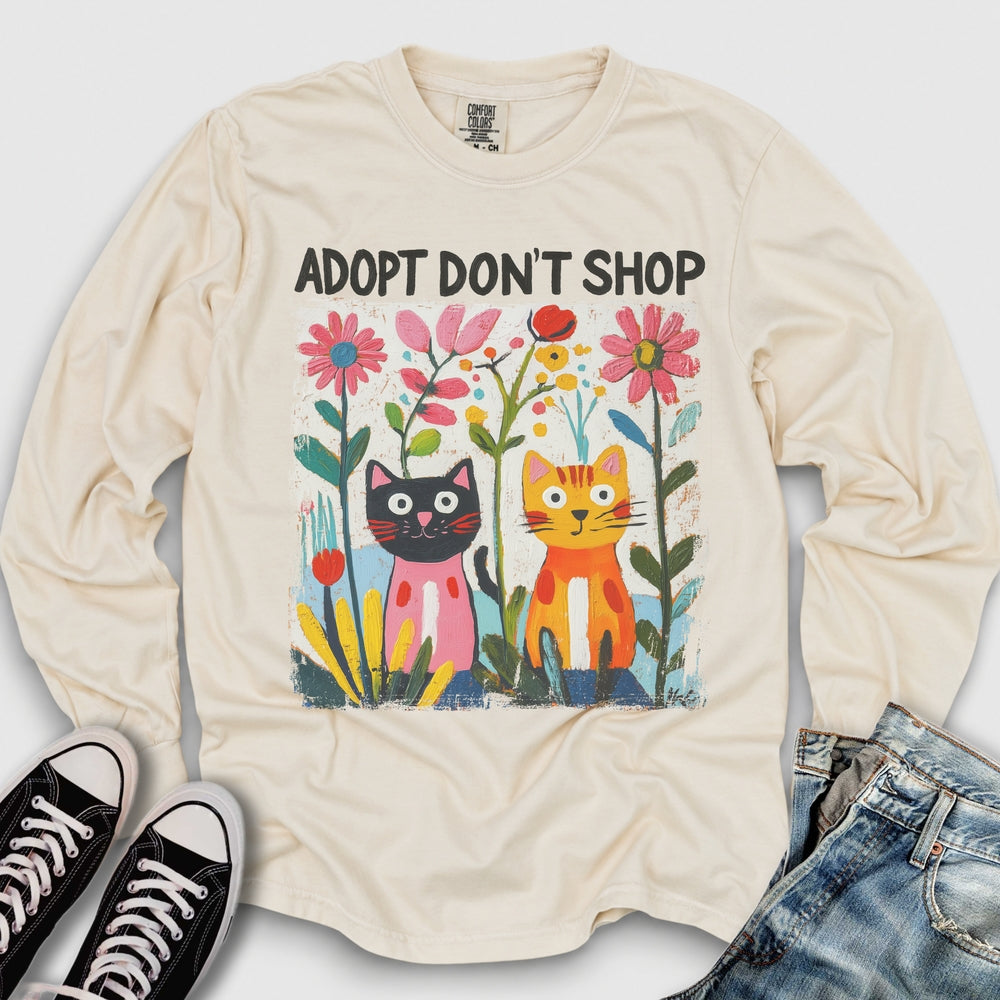 Adopt Dont Shop Long Sleeve Tee