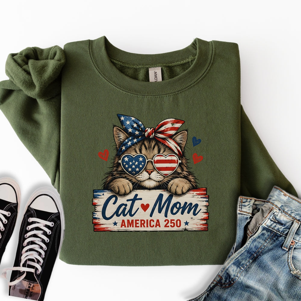 Cat Mom America Sweatshirt