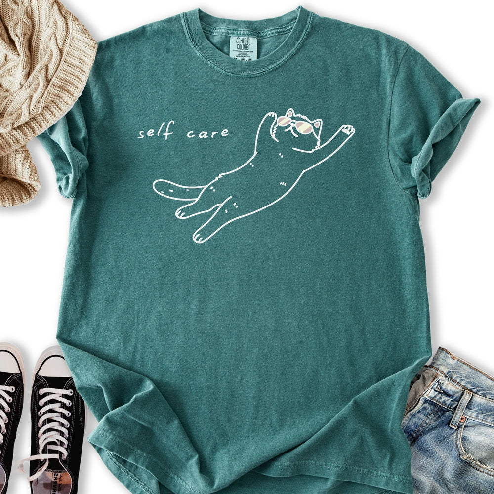 Self Care Cat T-shirt