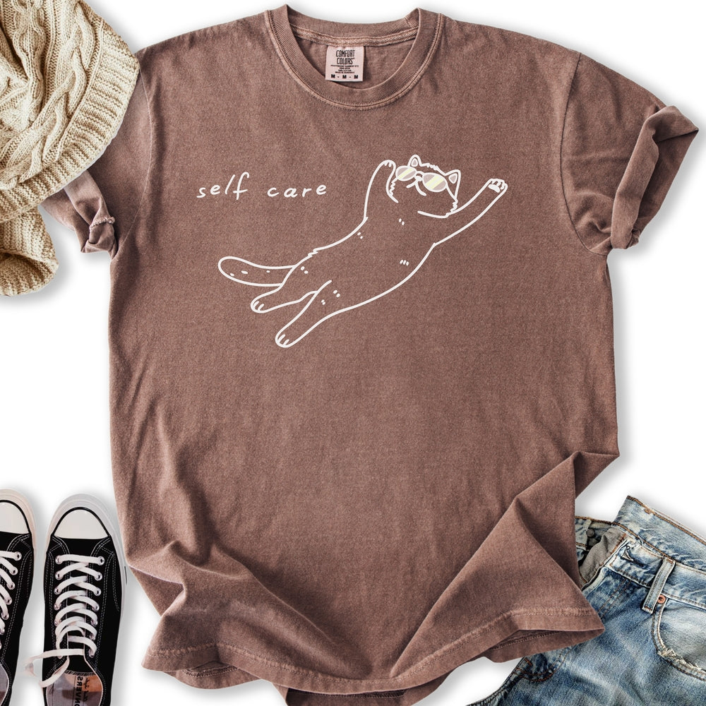 Self Care Cat T-shirt