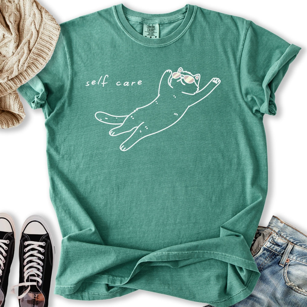 Self Care Cat T-shirt