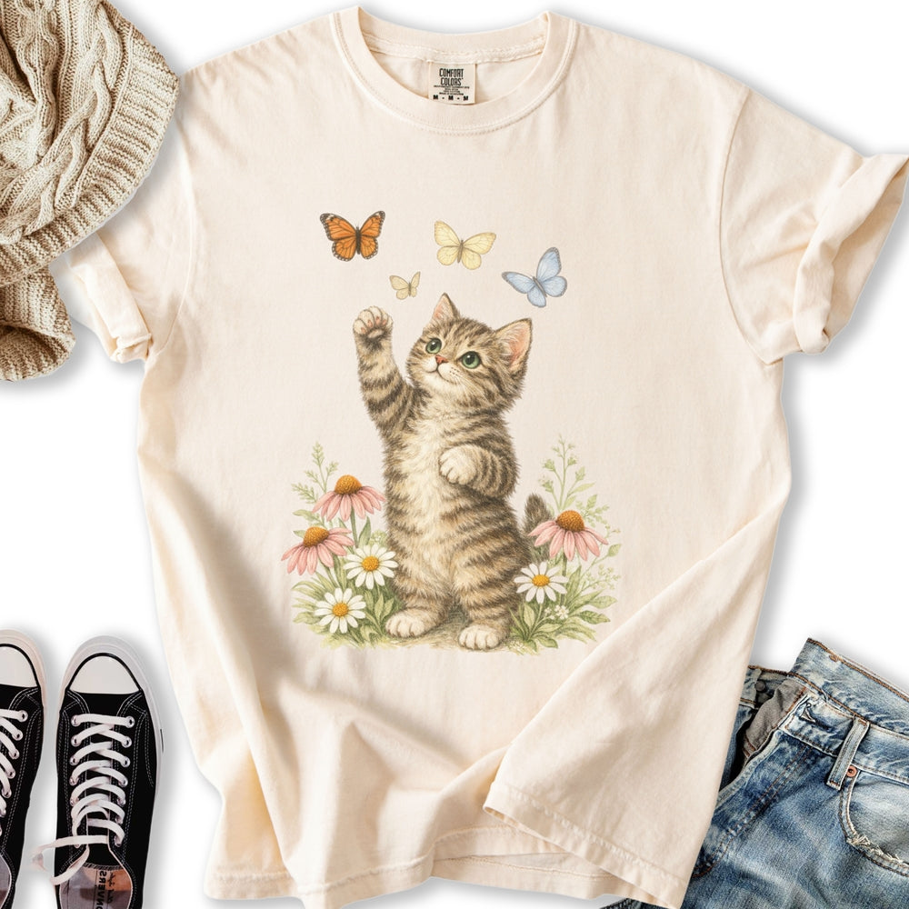 Vintage Garden Kitten T-Shirt