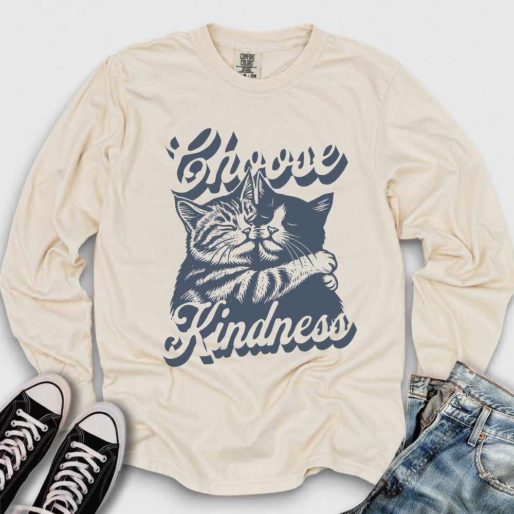 Choose Kindness Cats Long Sleeve Tee