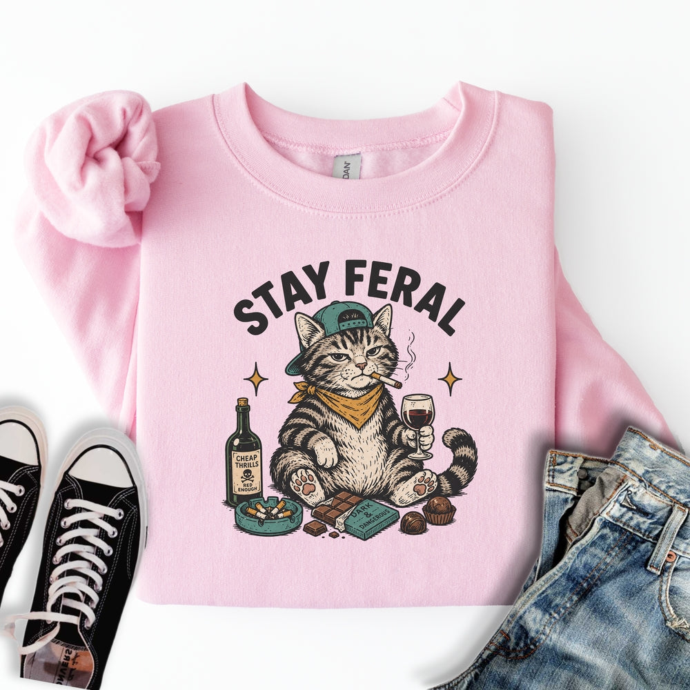 Stay Feral Cat Sweatshirt