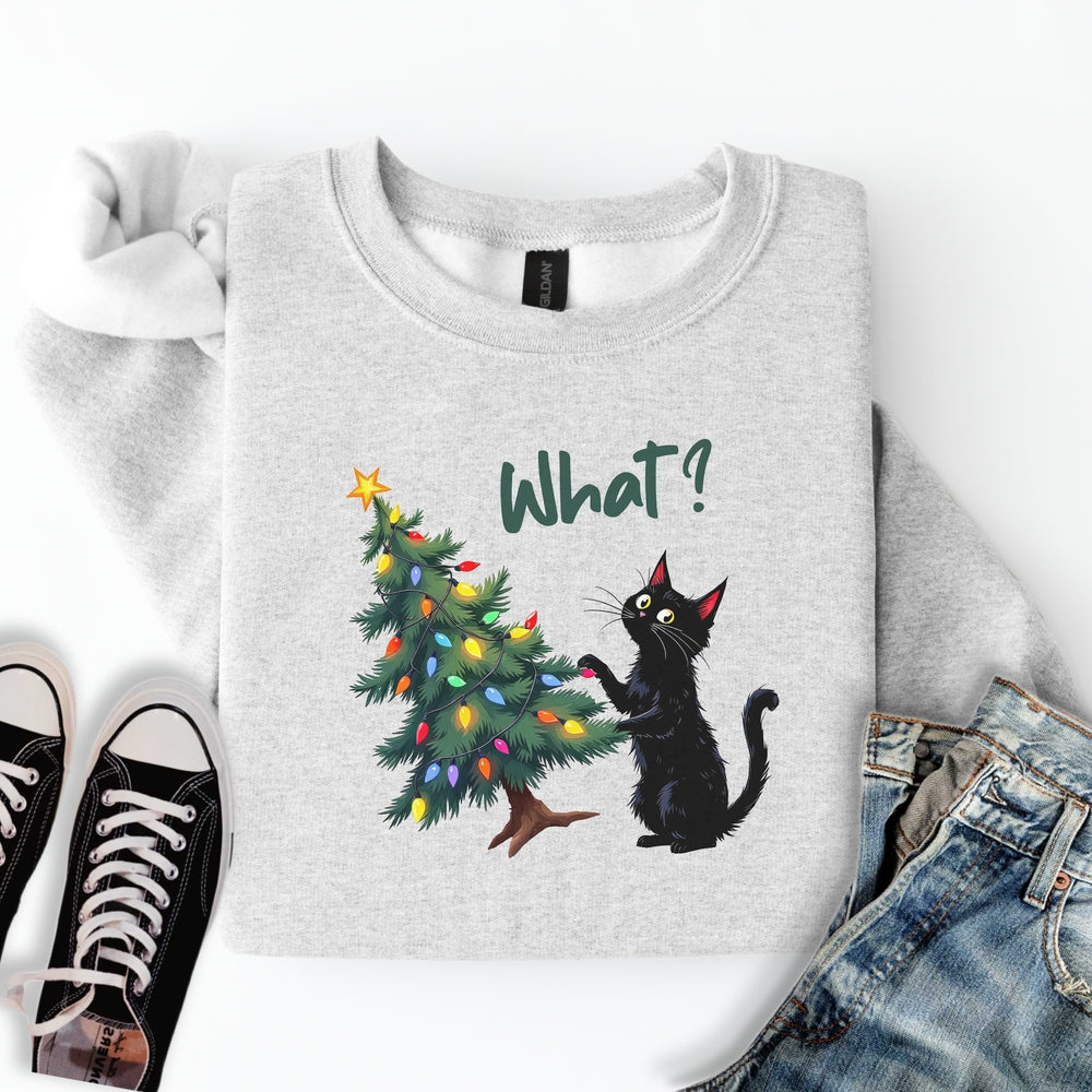 Black Cat What Sweatshirt