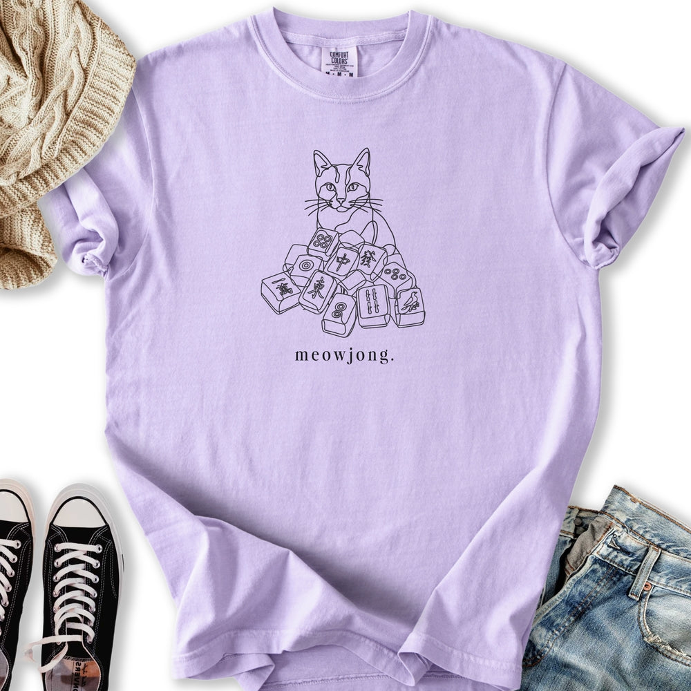 Meowjong Lineart T-Shirt