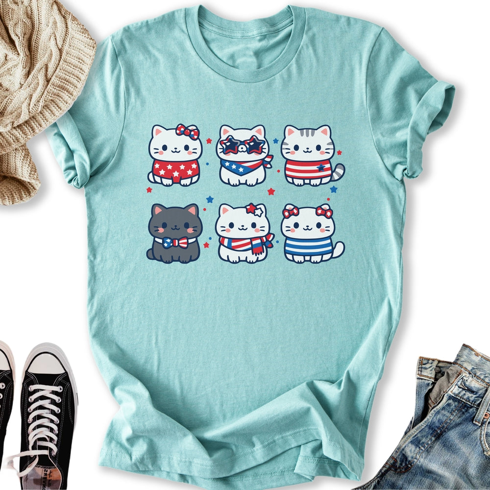 Cute Patriotic Cats T-Shirt