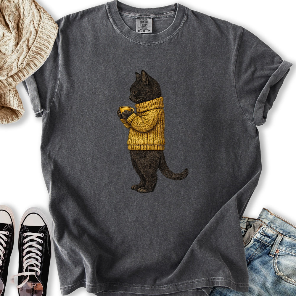 Cozy Black Cat T-Shirt