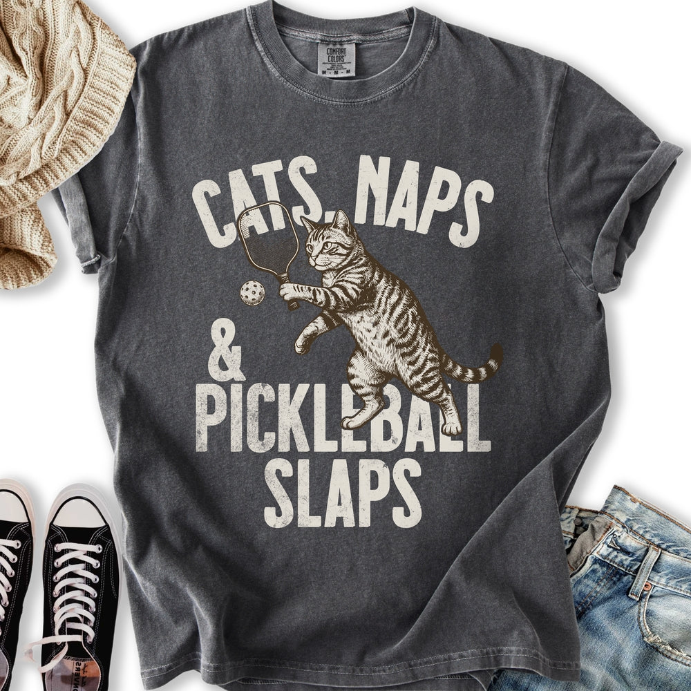 Pickleball Slaps Cat T-Shirt