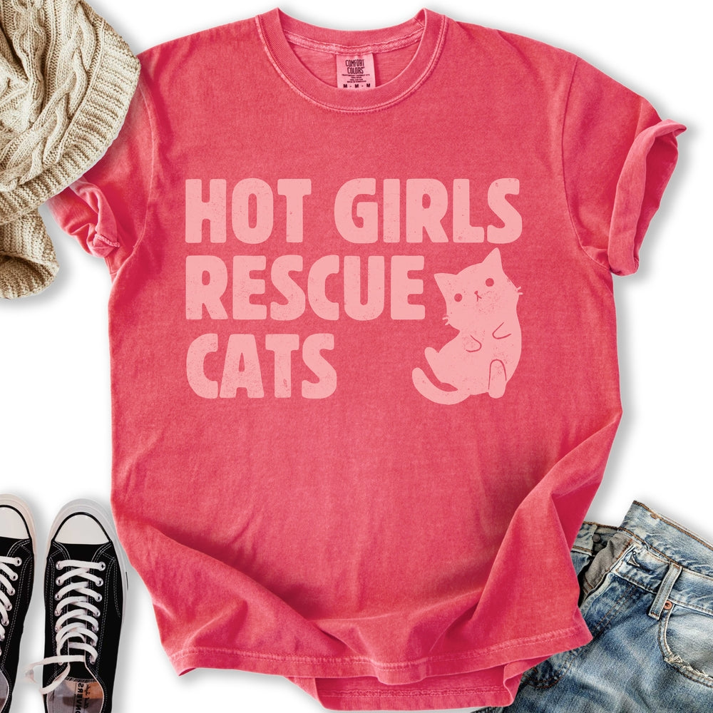 Hot Girls Rescue Cats T-Shirt