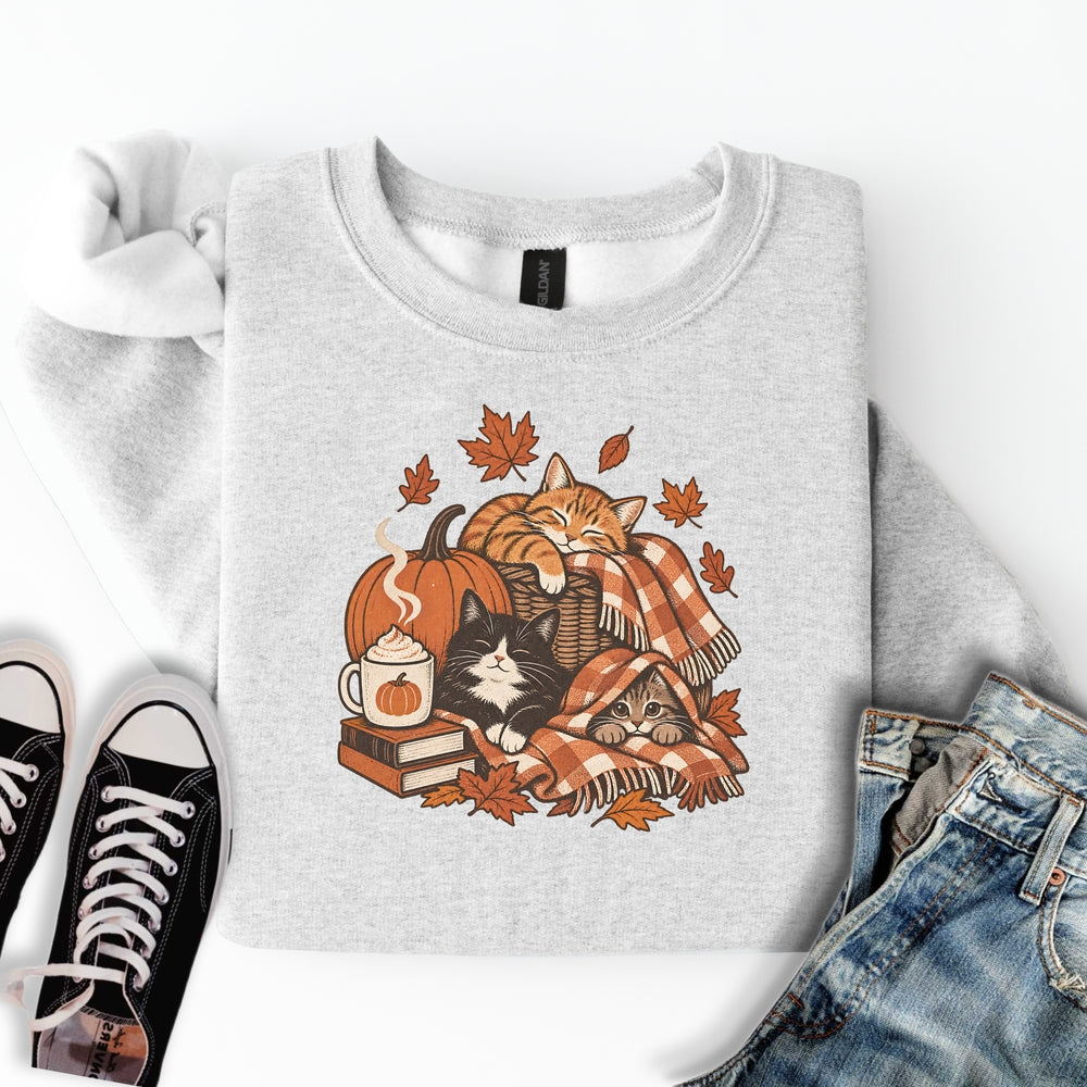 Retro Fall Cats Sweatshirt