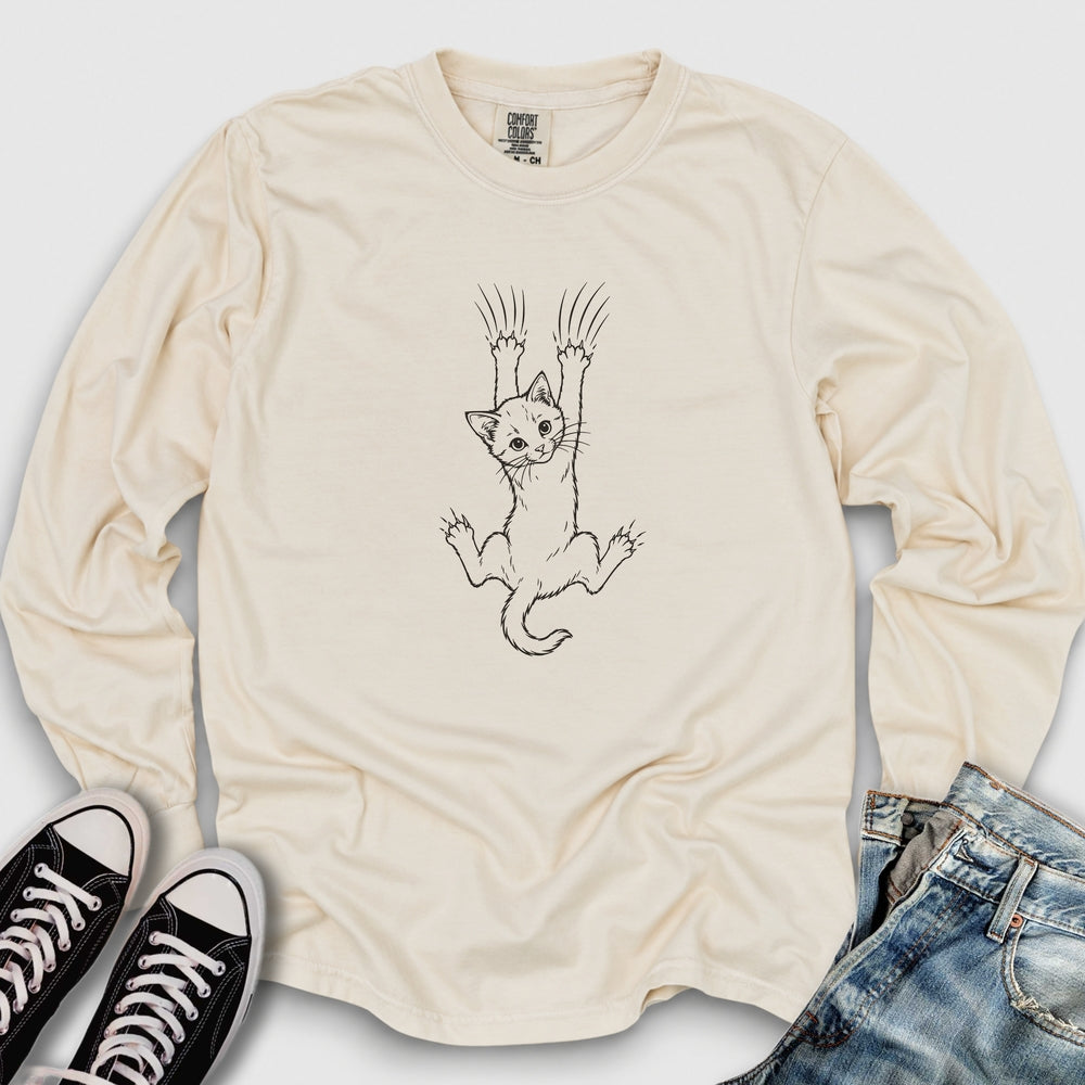 Falling Kitten Long Sleeve Tee