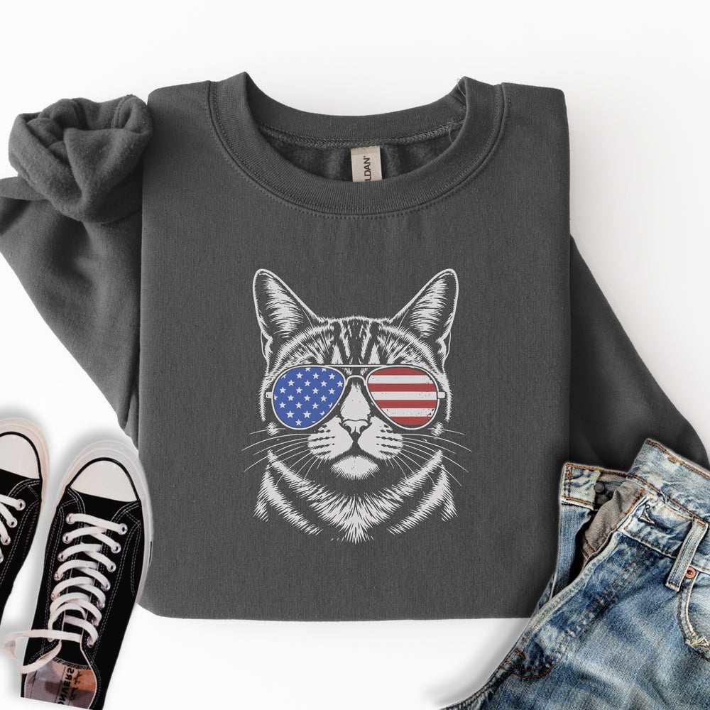 USA Aviator Cat Sweatshirt