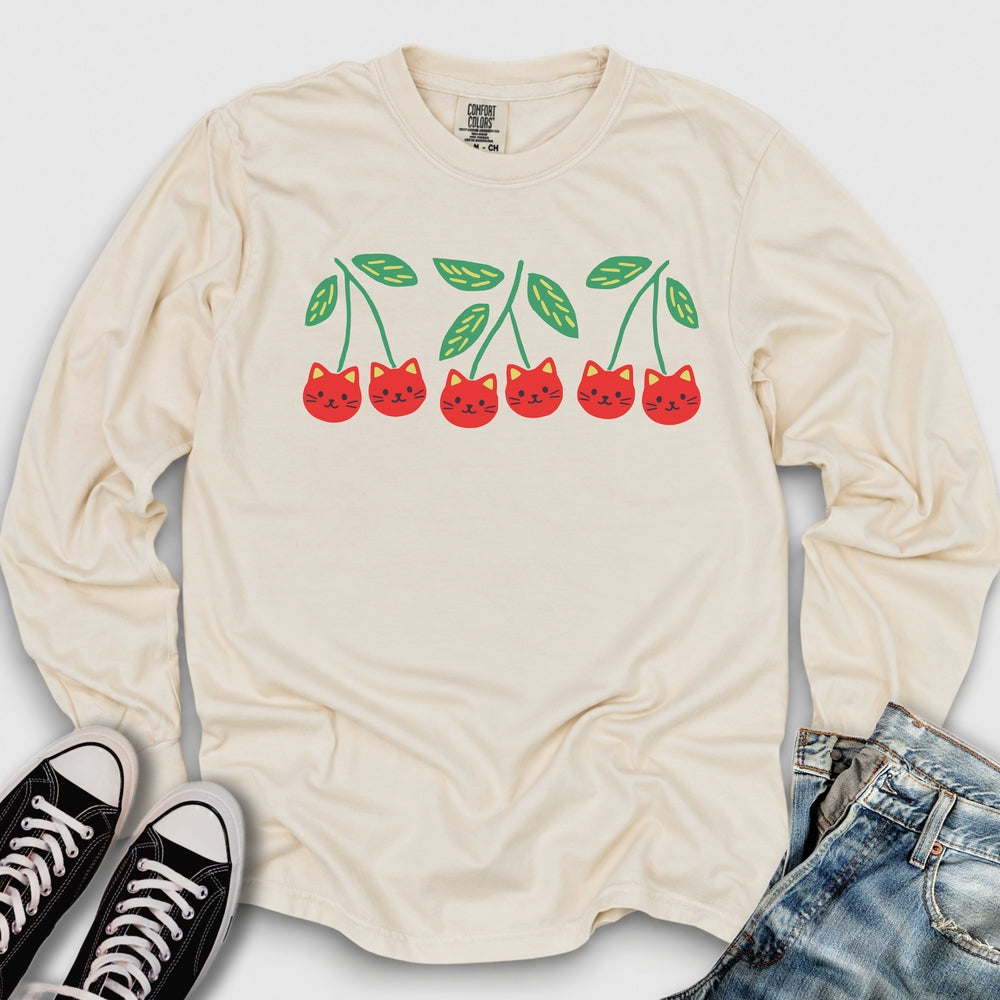 Cherry Kittens Long Sleeve Tee