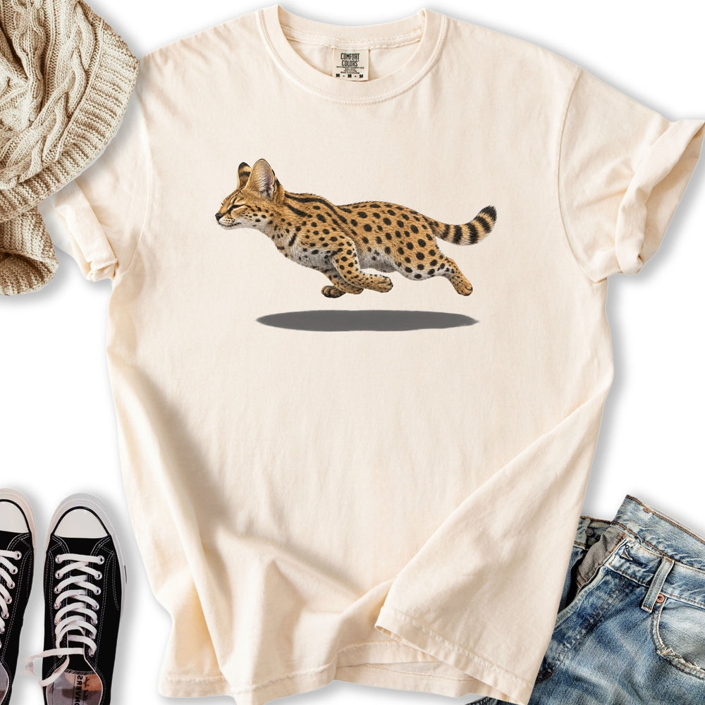 Serval Cat Zoomies Relaxed Tee
