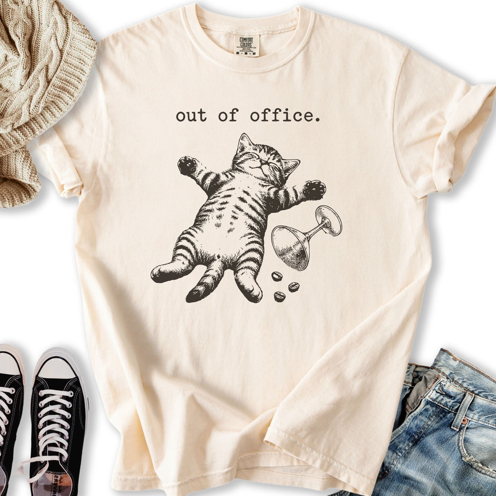 Out of Office Cat Relaxed Tee