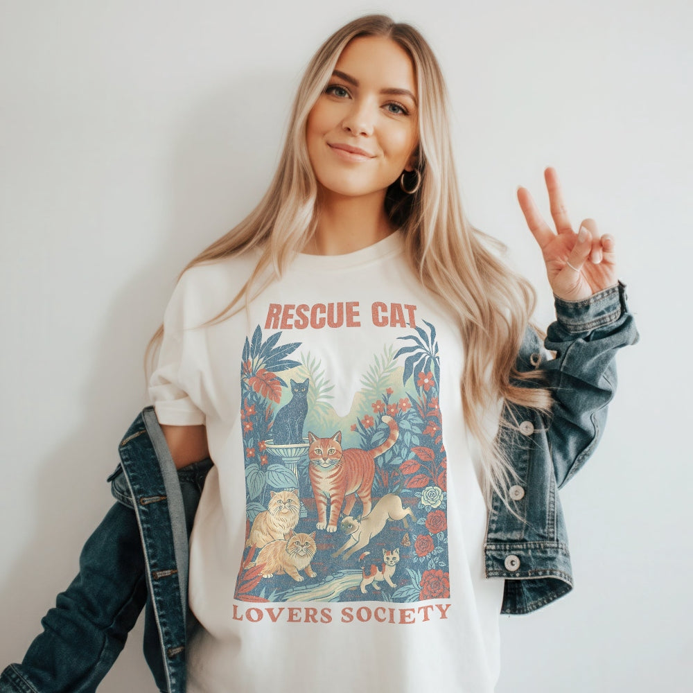 Rescue Cat Lovers Society T-Shirt
