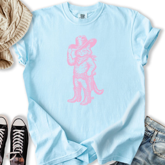 Pink Cowboy Cat T-Shirt