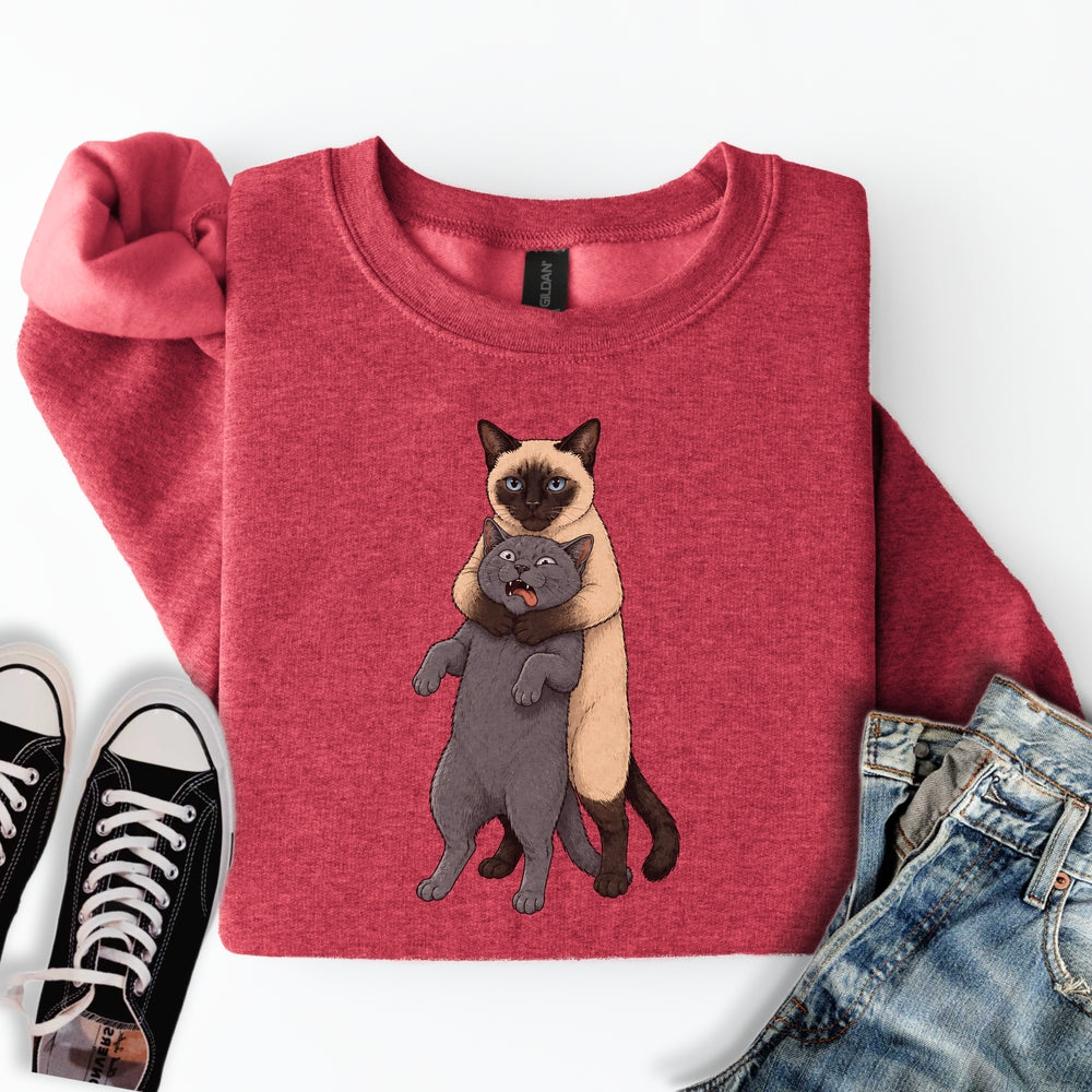 Siamese Cat Headlock Sweatshirt
