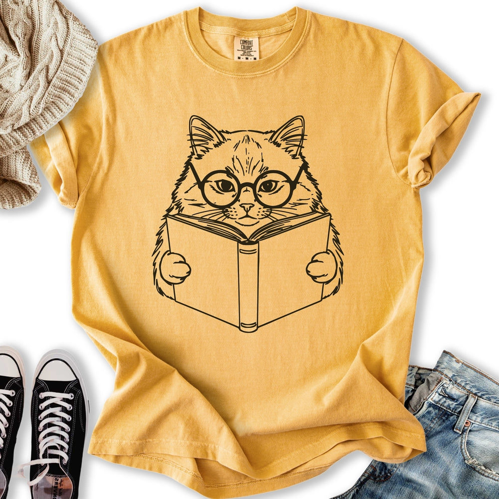 Reading Cat T-Shirt
