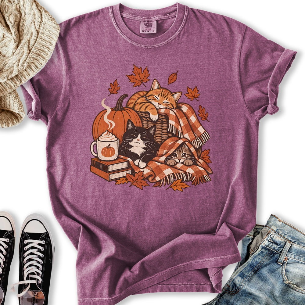 Retro Fall Cats Relaxed Tee