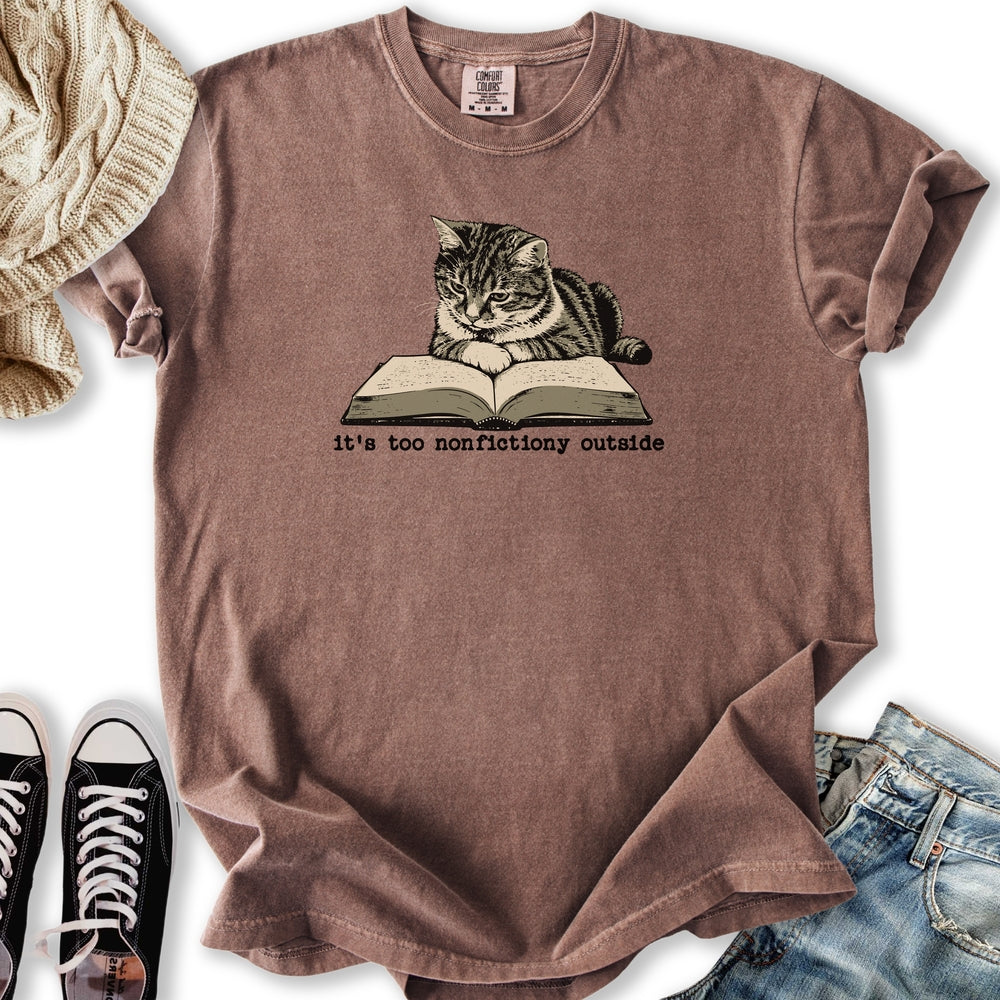 Too Nonfictiony Cat Relaxed Tee