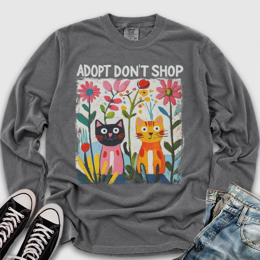 Adopt Dont Shop Long Sleeve Tee