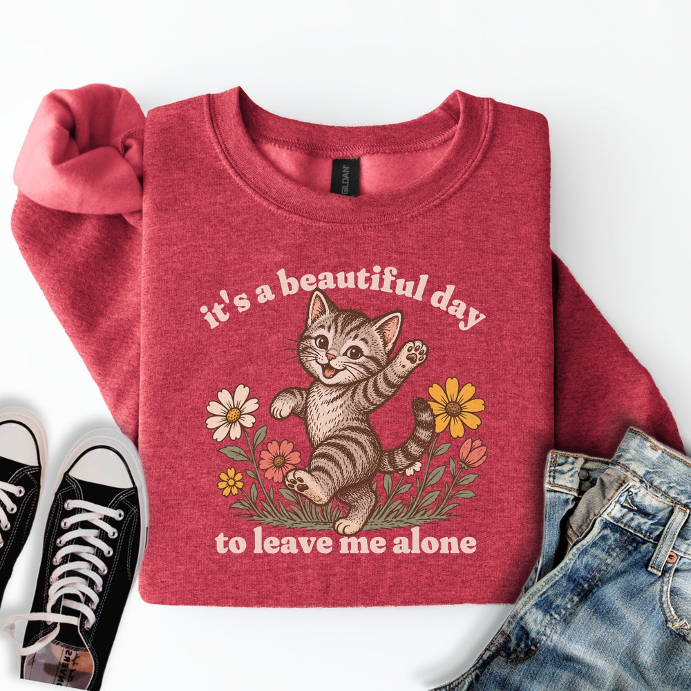 Beautiful Day Cat Sweatshirt