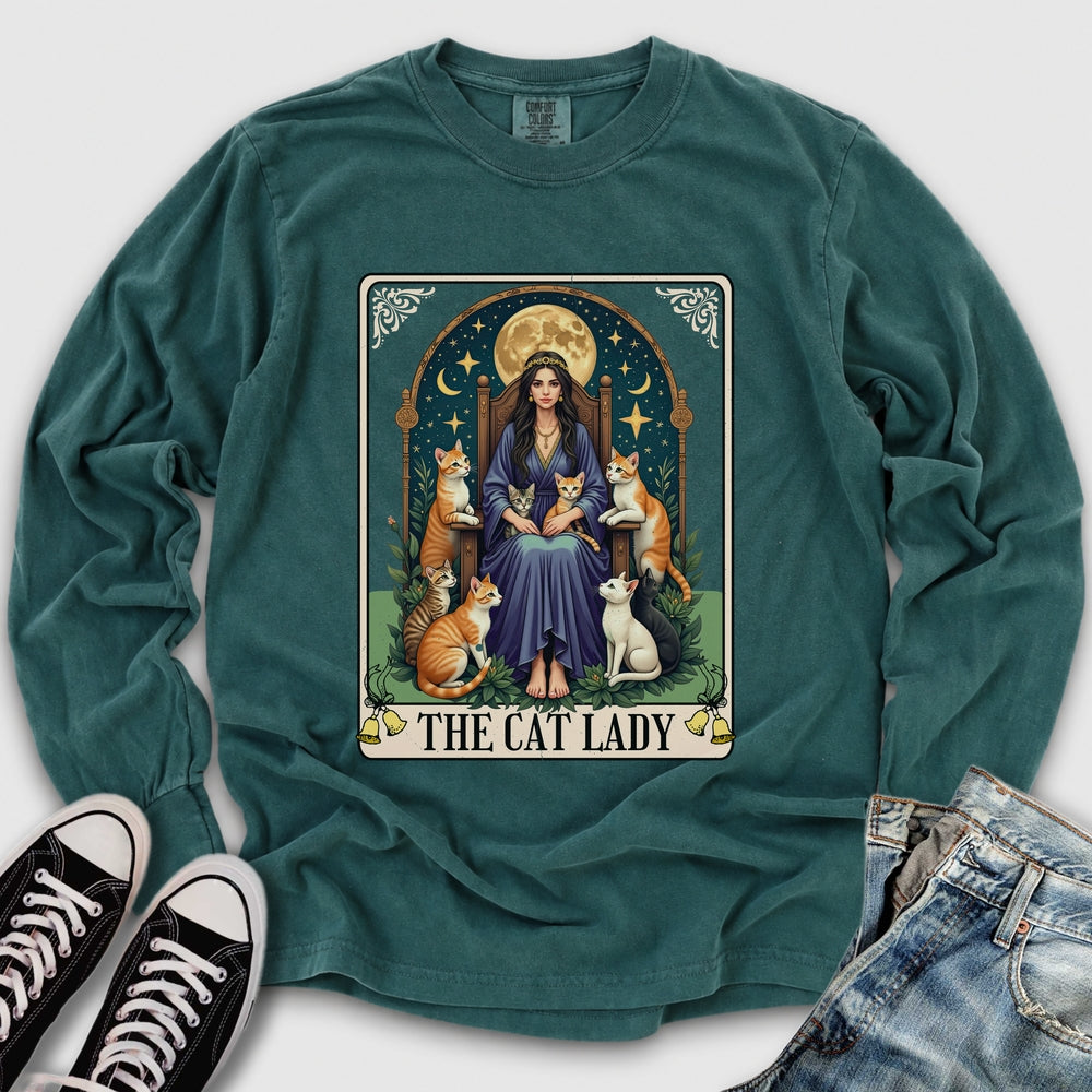 Ginger Cat Lady Tarot Long Sleeve Tee