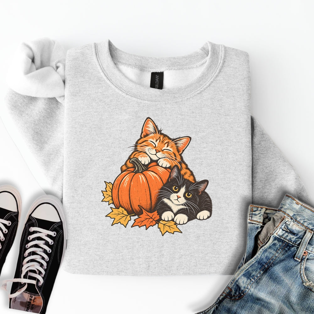 Cute Retro Fall Cats Sweatshirt
