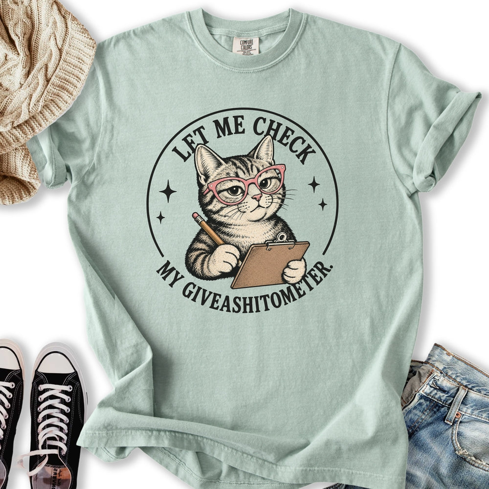 Giveashitometer Cat T-Shirt