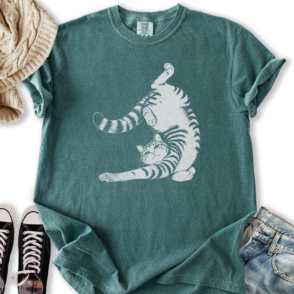 Cat Yoga Pose Relaxed Tee