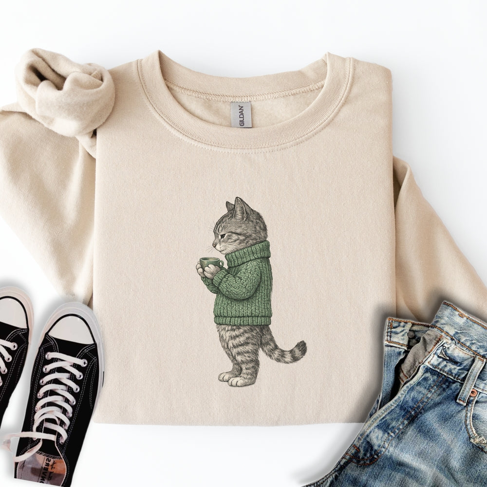 Cozy Tabby Cat Sweatshirt
