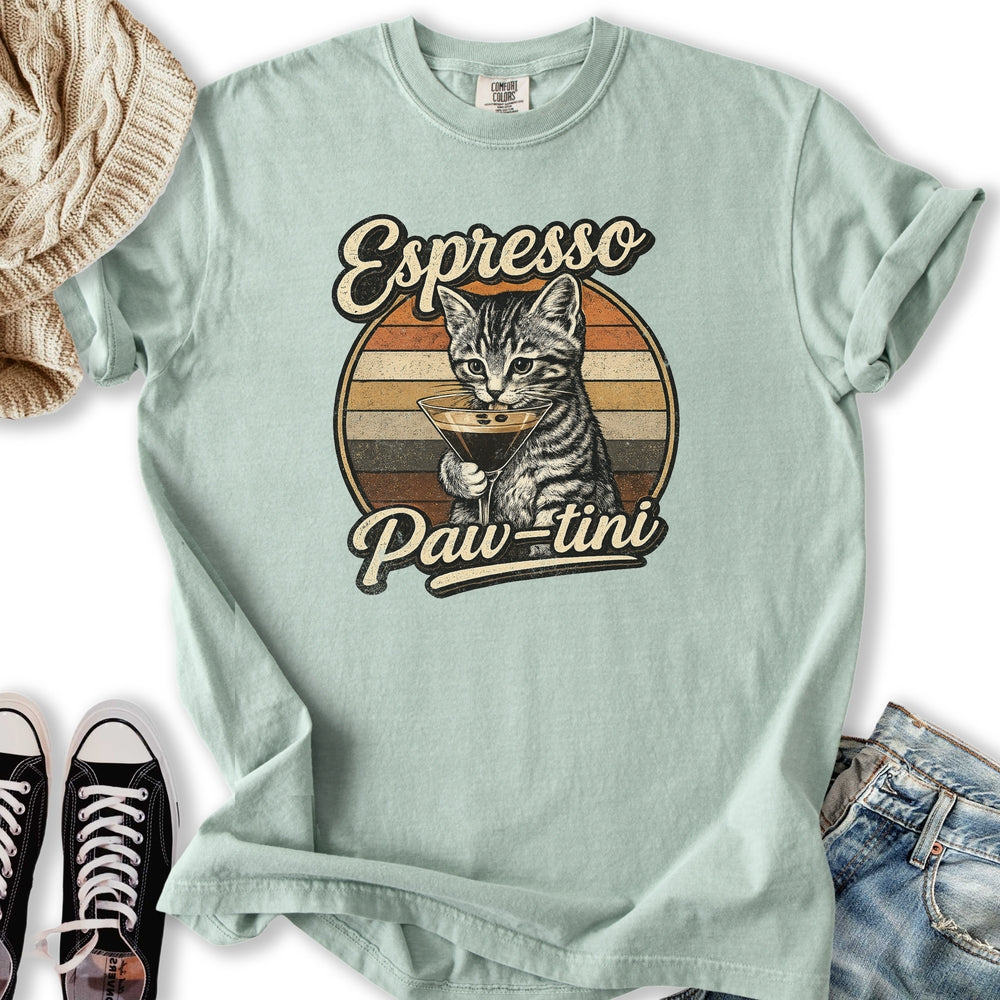 Espresso Pawtini Cat T-Shirt