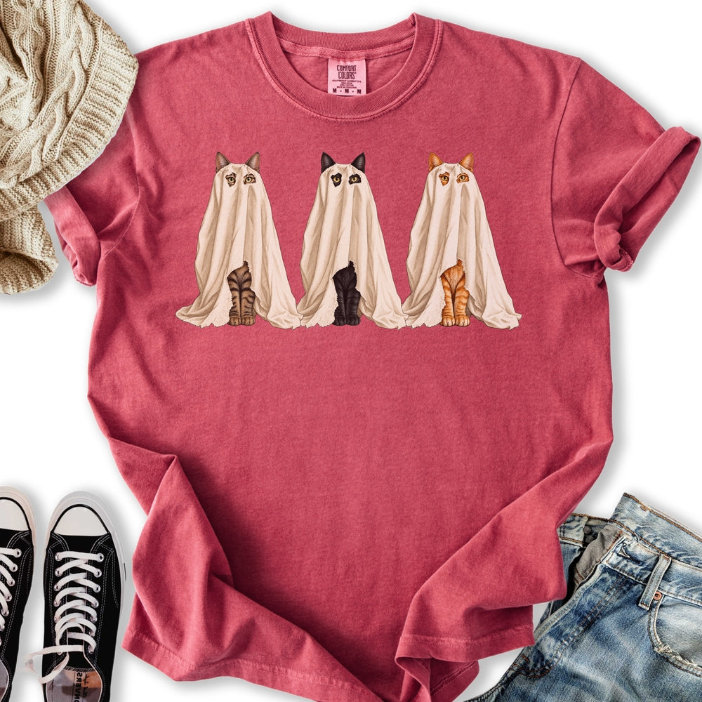 Three Ghost Cats Relaxed Tee