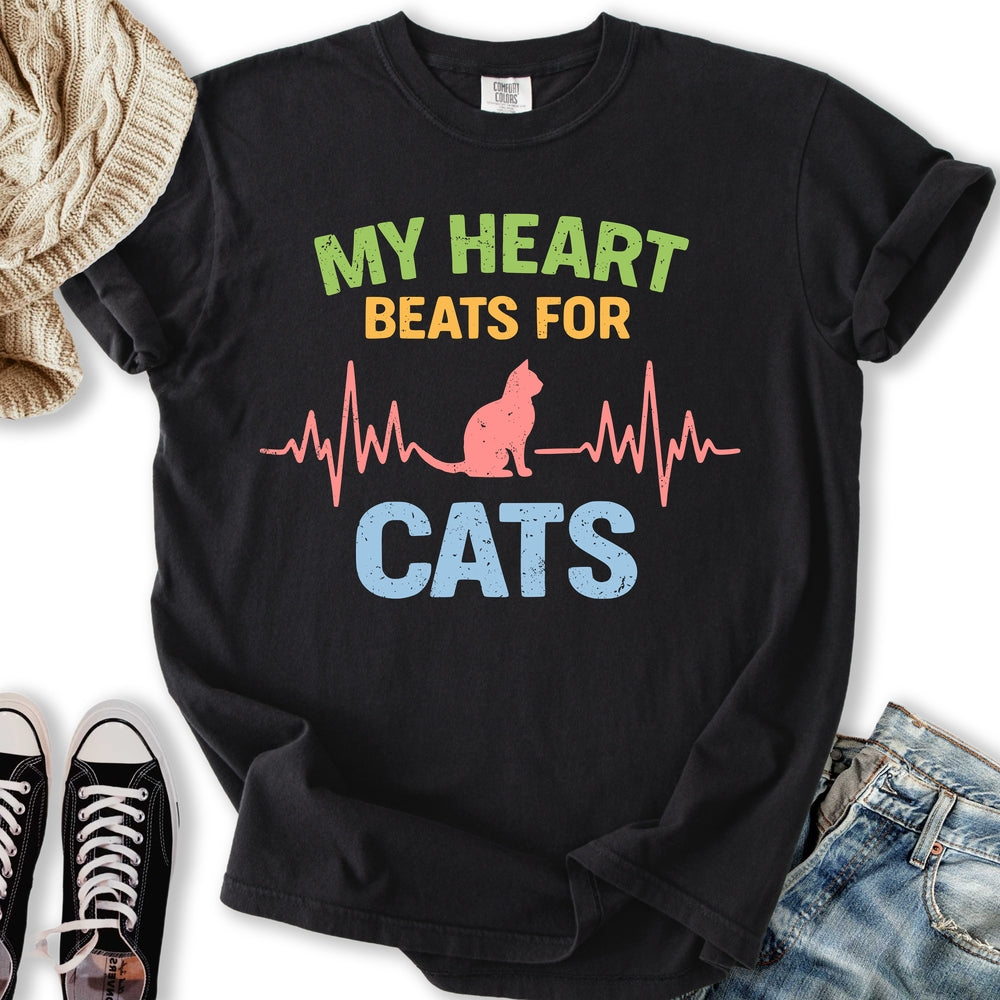 Heart Beats for Cats T-Shirt