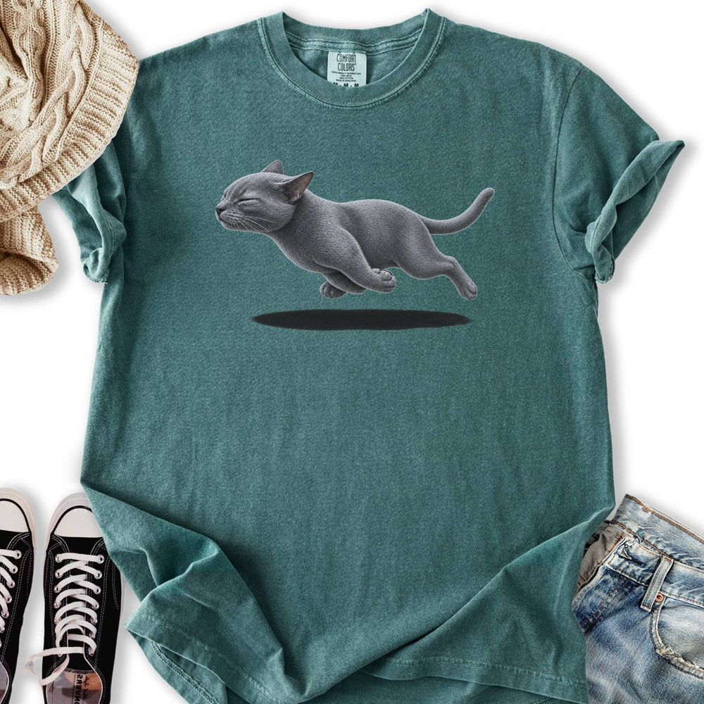 Gray Cat Zoomies Relaxed Tee