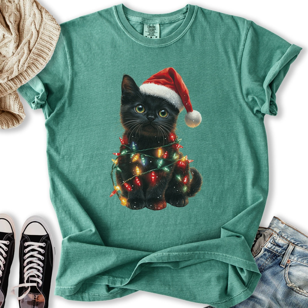 Christmas Cat Lights T-Shirt