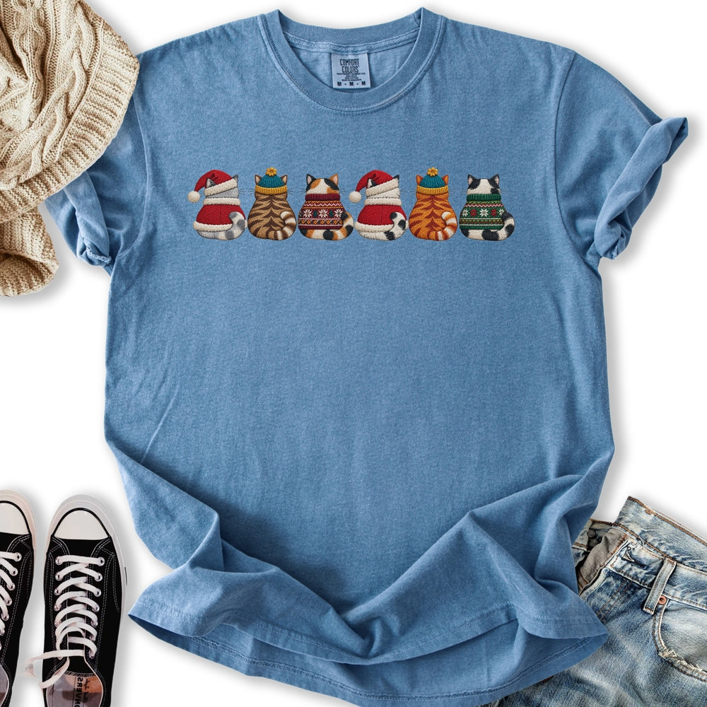 Christmas Sweater Cats Relaxed Tee